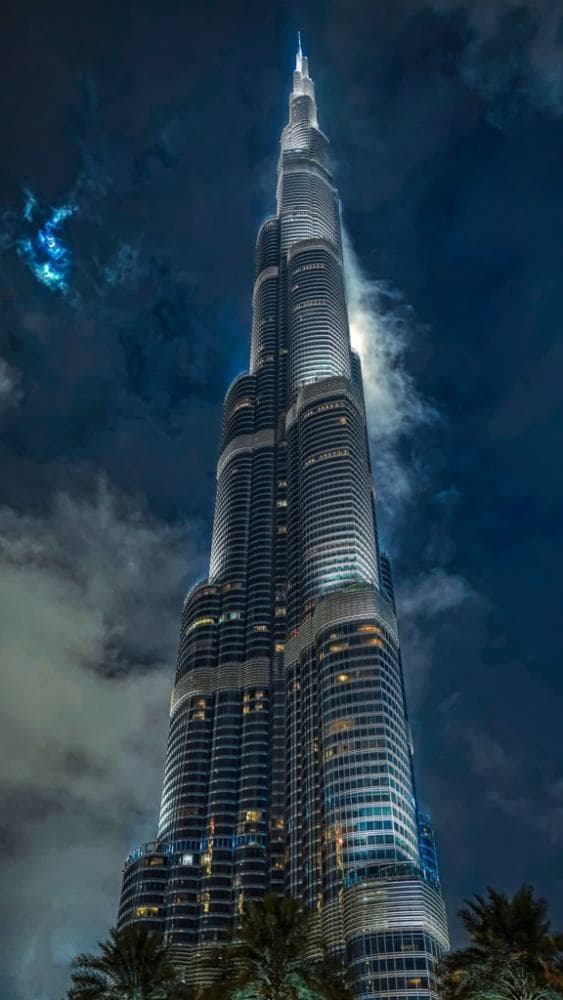 Burj Khalifa at night